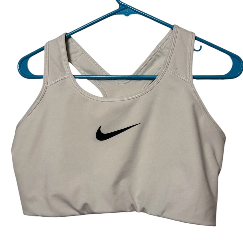 Nike Dri Fit White Sports Bra Activewear Size 1X